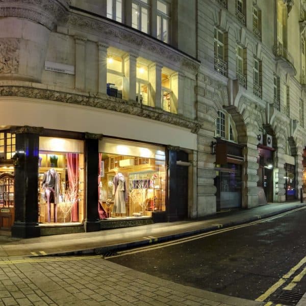 Boutique on corner in London's Piccadilly district