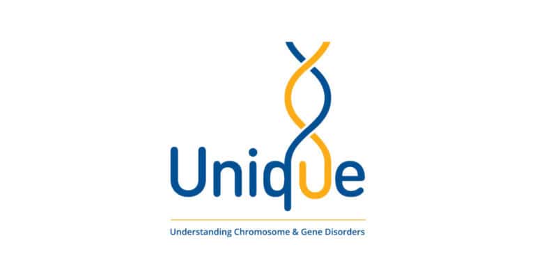 Genetic disorder chromosome DNA helix logo.