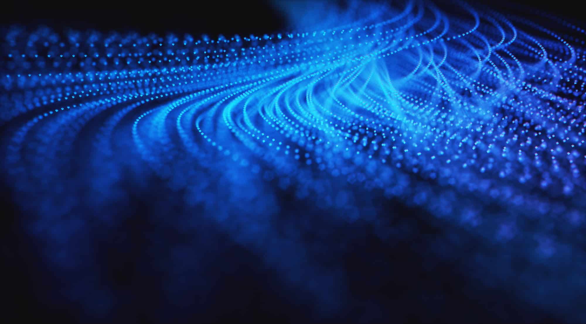 3D illustration of connections and dots representing the concept of cloud computing.
